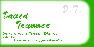 david trummer business card